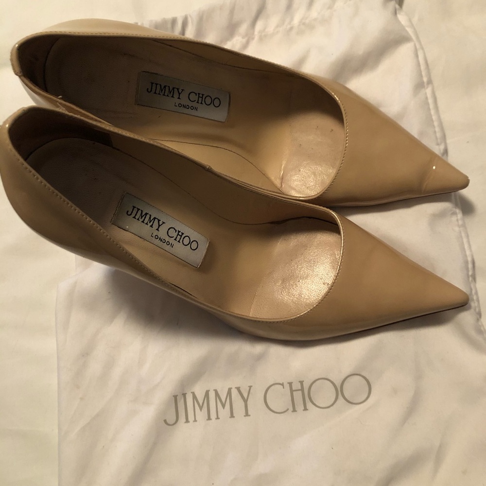 Jimmy Choo Abel Patent Nude Size 37
